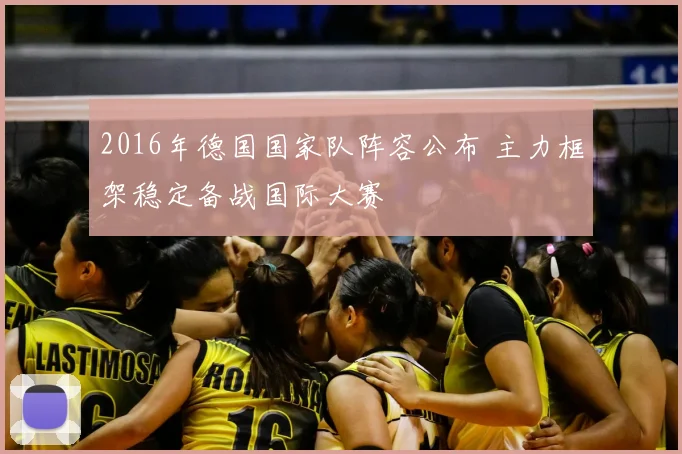 2016年德国国家队阵容公布 主力框架稳定备战国际大赛